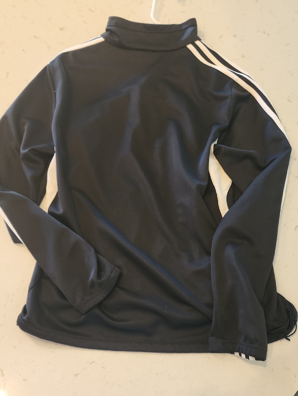 adidas Black Full-Zip Track Jacket with White Stripes - Picture 4 of 8